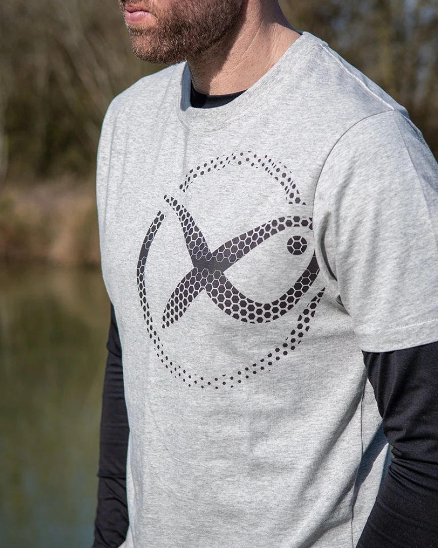 Matrix Large Fade Logo T-shirt - Grey 