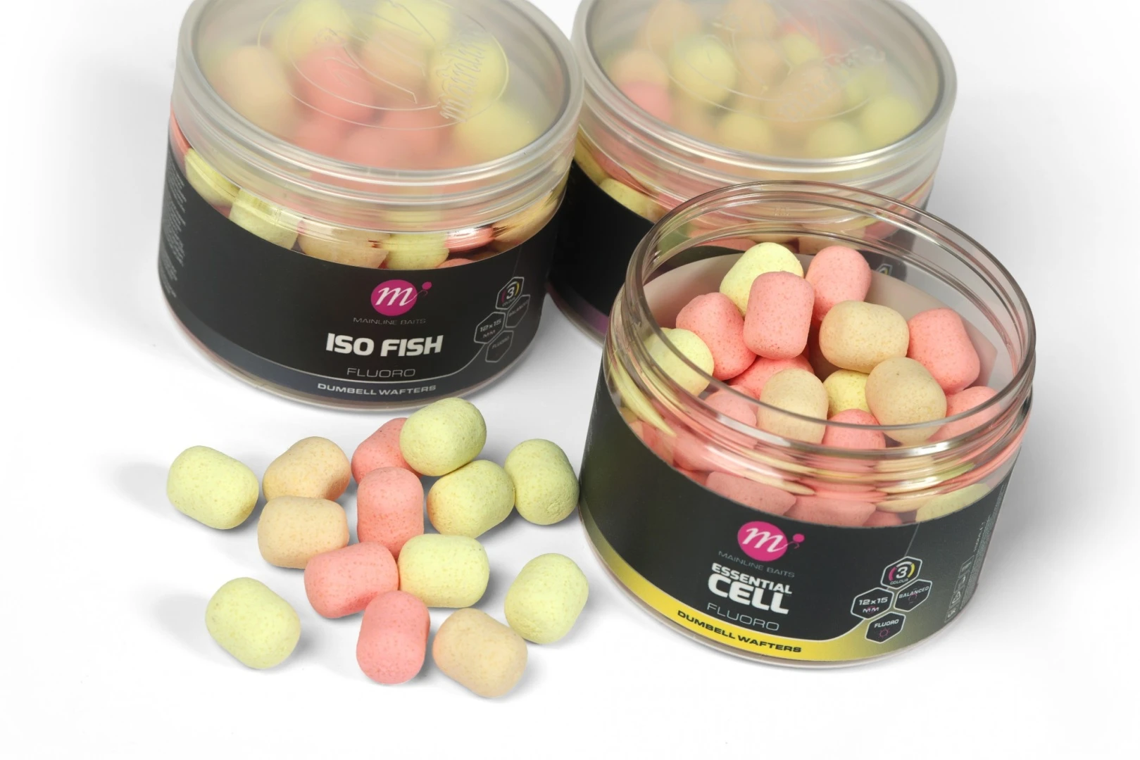 Mainline ISO Fish Fluoro Dumbell Wafters  - MIX