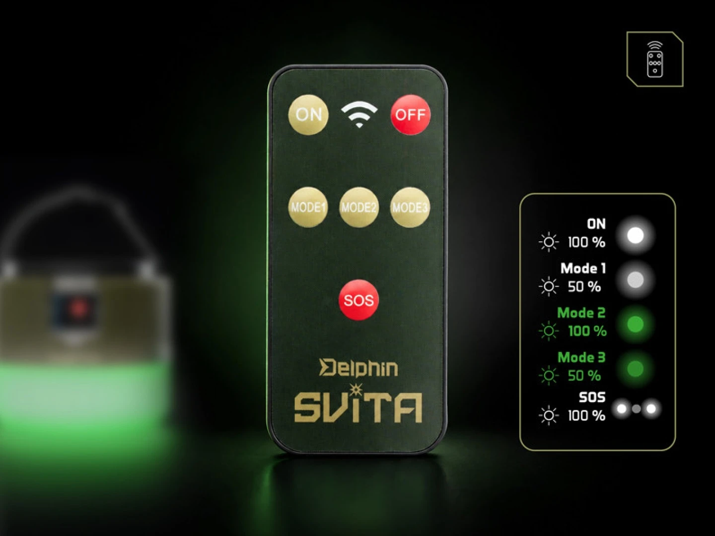 Delphin SVITA - Lampa campingowa z pilotem