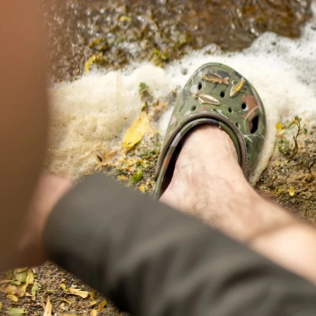 One More Cast PB Splash Camo Moulded Slipper 9/10 UK (44 - 45 EU)