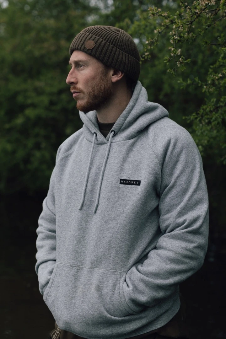 Korda Mindset Patch Hoodie - Heather Grey 