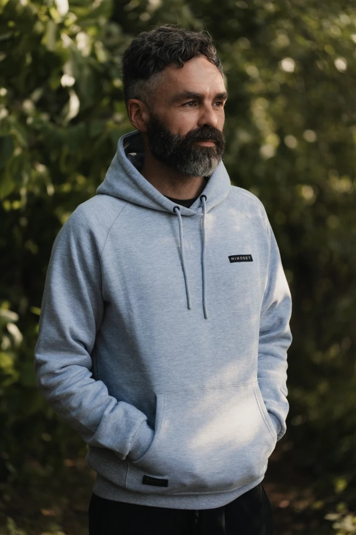 Korda Mindset Patch Hoodie - Heather Grey 