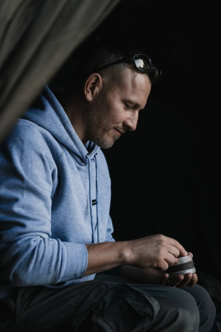 Korda Mindset Patch Hoodie - Heather Grey 