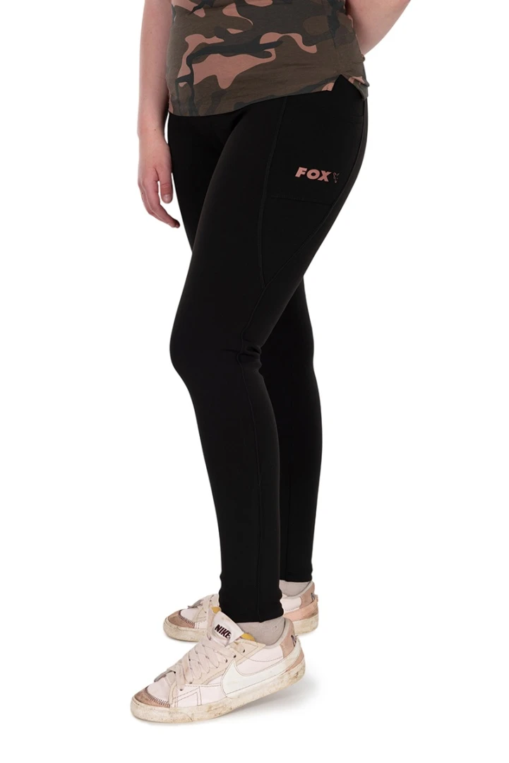 Fox Womens Black Lined Leggings XL (20-22)