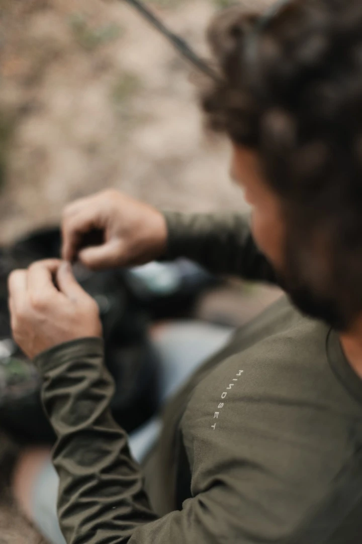 Korda Mindset Minimal LS T-Shirt - Dark Olive L
