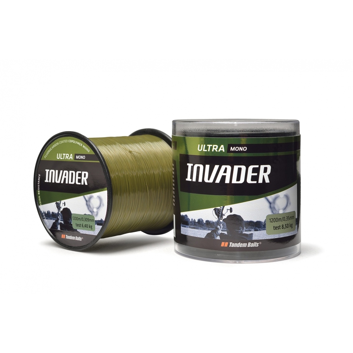 Tandem Baits -  Żyłka Invader Ultra Mono - Żyłka - oliwkowy