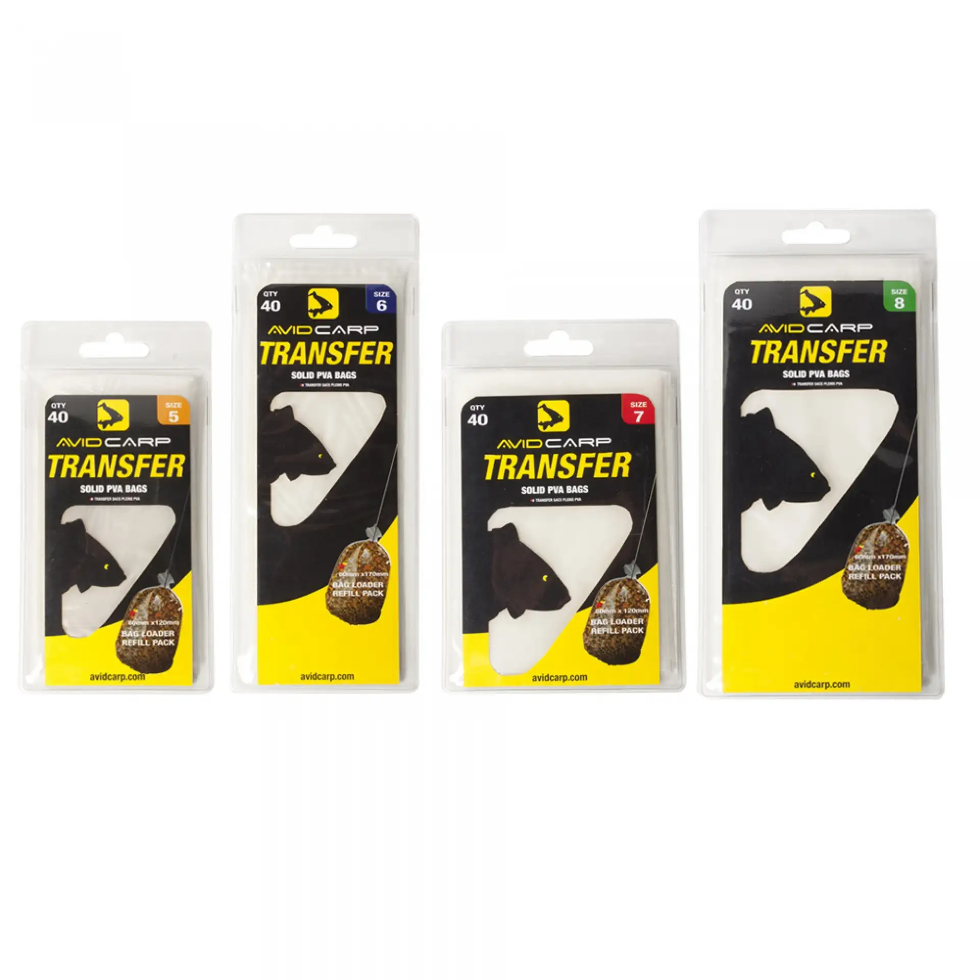 Avid Carp Transfer Solid PVA Bags size 8 80mm x 170mm